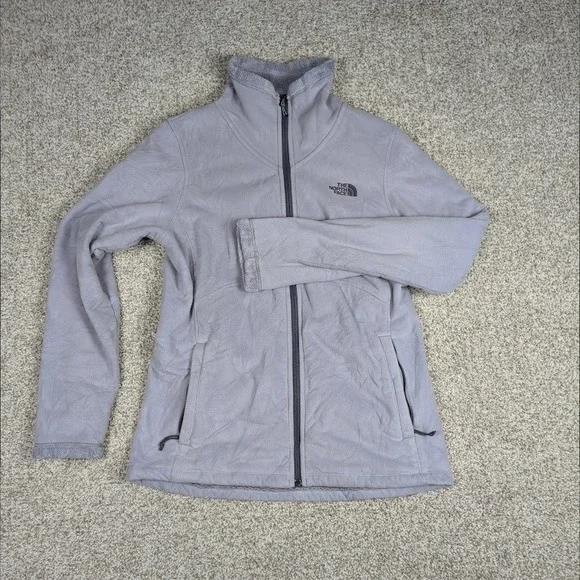 The North Face Morning Glory Fleece Jacket Gray Full Zip Mock Neck Women's M - Picture 2 of 8